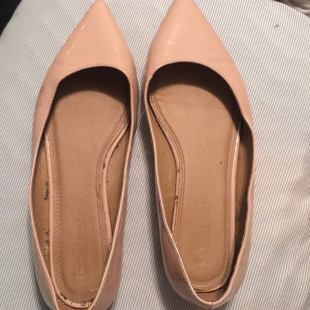 ASOS Nude pointed flats (wide)